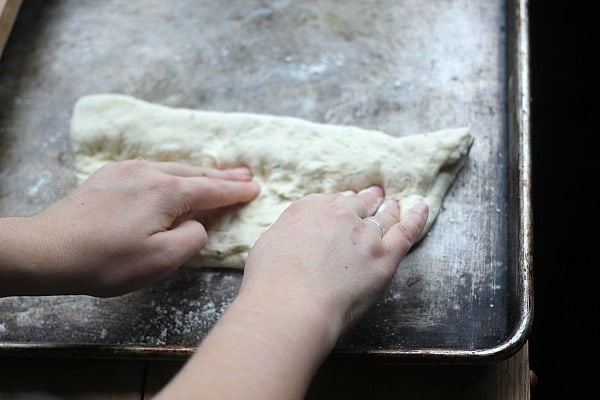 Shaping dough with hands
