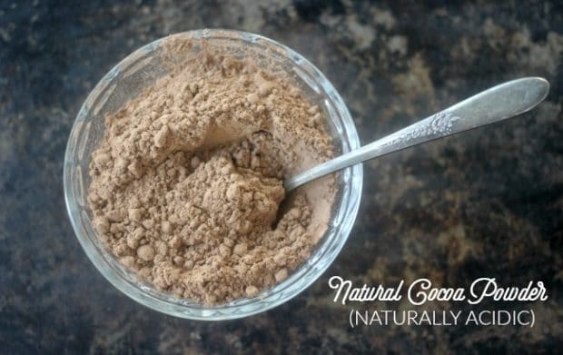 A bowl of natural cocoa powder