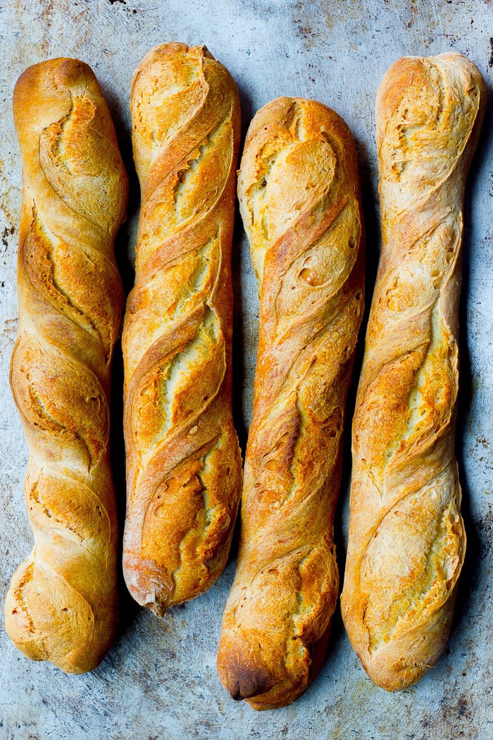baked french baguettes